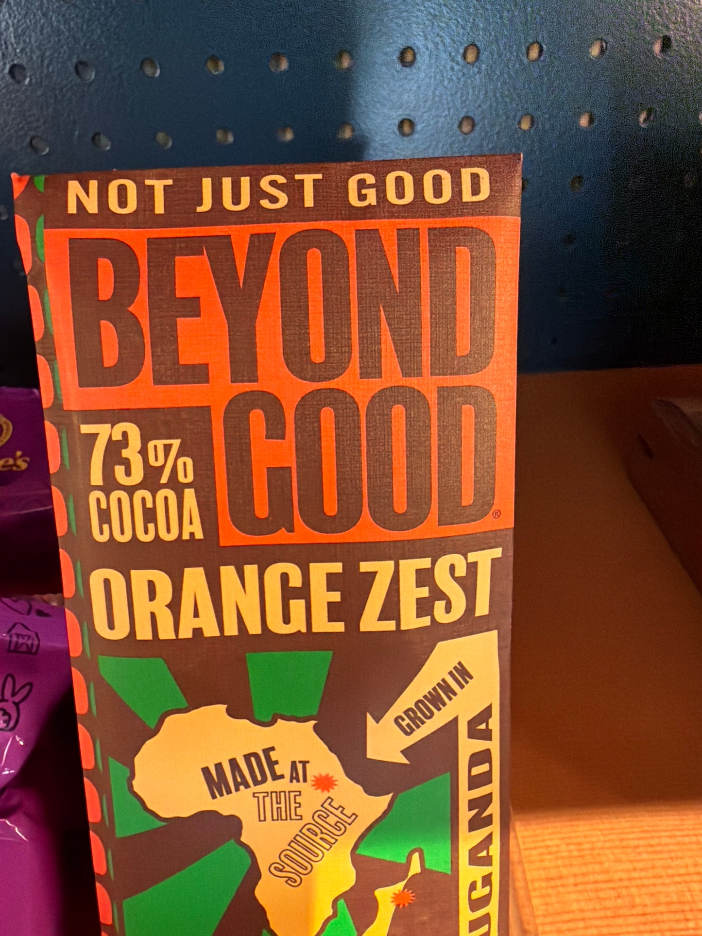 Orange chocolate bar