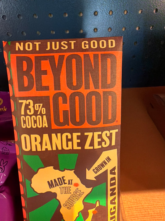 Orange chocolate bar